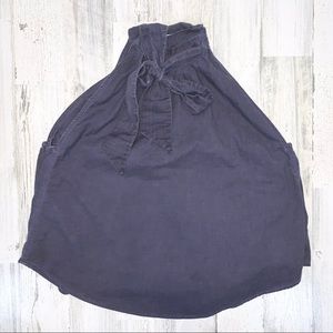 Free People | Navy Sleeveless Neck Tie Blouse